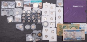 WITHDRAWN LOT A collection of various GB, foreign coinage & tokens.