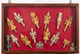 A group of twelve gilt metal and white metal City of London Guildhall and other,
