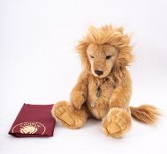 Charlie Bear lion, 'Linus' Lion plush- Isabell Lee 2014 cb141473,