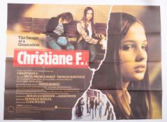 A UK quad film poster for 'Christiane F.