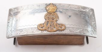 An Edward VII silver sabretache or cross pouch, by Joseph Jennens & Co Birmingham 1906,