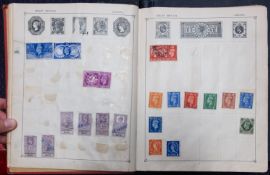 A collection of stamps in four albums with Great Britain from 1840 1d. black used.