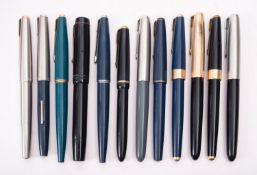 Parker: 12 fountain pens,