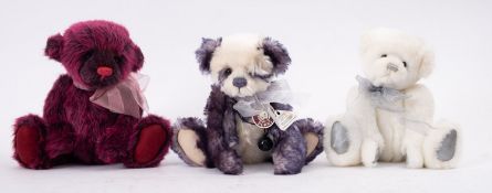 Charlie Bears; 'Snowball', 'Chelsea' and 'Samantha', with tags and bags,