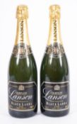 Two bottles of Lanson Champagne (NV).