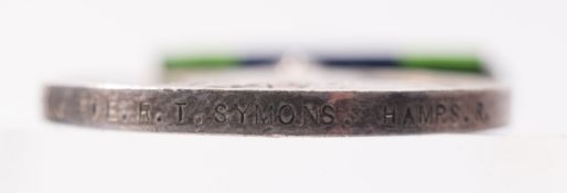 A George V India General Service Medal with clasp, '5497165 Pte R.T.Symons Hamps.