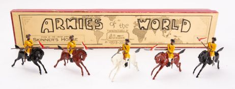 Britains toy soldiers, set 47, Types of the Indian Army: Skinner's Horse, 5 mounted figures,