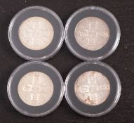 Higher grade florins, 1916,1917,1918,1919.