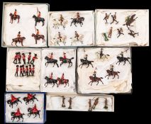 Britains toy soldiers, a mixed collection with parts missing, damaged,