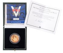 A UK gold proof £2 coin.