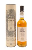Oban 14year old Highland single malt whisky 43% ABV/ 70cl Despite being a well-known brand,