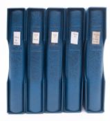 Tristan da Cunha collection in five boxed Linder albums.
