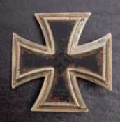 A WWII Iron Cross with pin back and maker's mark 'L15'