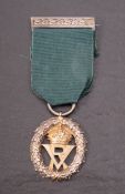 A Victorian Volunteer Officers Decoration, maker R & S Garrard & Co, London 1892.