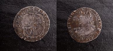 A Charles I sixpence.