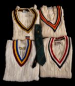 Four Cricketing jerseys comprising University of New South Wales, University of Kent,