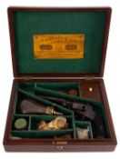 A Webley Bentley double action six-shot percussion cap revolver,