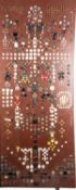 A display board of various buttons, including fox hunt and other liveries,