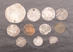 A mixed group of hammered coins, including Commonwealth penny, Edward I Farthing etc.