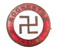 A Pre-war British 'Rochester Club' NSDAP enamel badge, maker J.