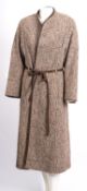A mid 20th century lady's brown wood tweed overcoat by Aquascutum