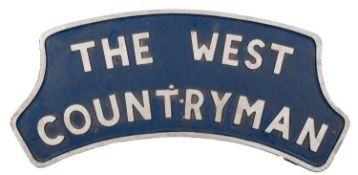 A reproduction cast aluminium nameplate for the West Countryman,