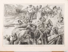 Two unframed Boar War prints, one titled 'The Transvaal Crisis.