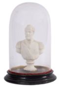 A late 19th/early 20th century miniature plaster bust of the Duke of Wellington, 8.
