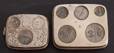 Two early 20th century plated sovereign cases.