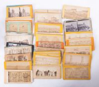 A collection of late 19th/early 20th century stereoscope cards, continental topographical, Paris,
