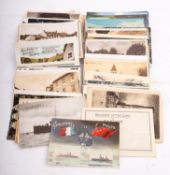 Postcards; a collection of black and white photographic WWI- Peace day Chatham and others ,