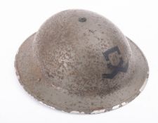 A WWII Royal Navy steel helmet, maker Rubery Owen & Co. Ltd.