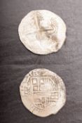 A South American Cob. piece of eight, weight approx. 20.