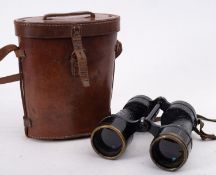 A pair of WWII British Military issue OS 7355 G A Bino Prism N Mk 4, x7,