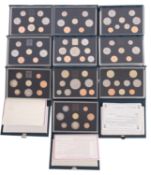 Royal Mint 1996 proof set, with 1992,1991,1989,1988,1986,1985,1984,1983,1999.