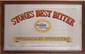 Two late 20th century advertising mirrors one for 'Marlboro', 51 x 41cm the other for 'Stones,