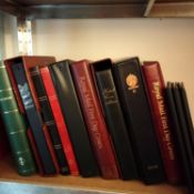 GB collection in nine albums including 1840 penny blacks x 4, Coin covers, GB commemorative blocks,