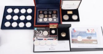 An executive 2005 Royal Mint proof set, with Royal Mint Anniversary Ingot and Crown set,