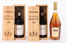 One Pineau des Charentes, two Ferreira late bottled vintage Port 1980.