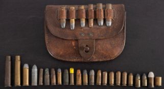 A WWI brown leather ammunition pouch, maker Hepburn Gale & Ross Ltd.