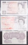Three notes, Kentfield £50 note, with Somerset £10 note,