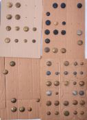 A collection of various British Regimental and Civilian Buttons, including Cheshire regiment,
