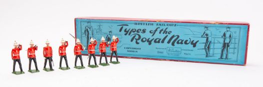 Britains toy soldiers, set 1620, The Royal Marine Light Infantry, Slope Arms, 8 figures,