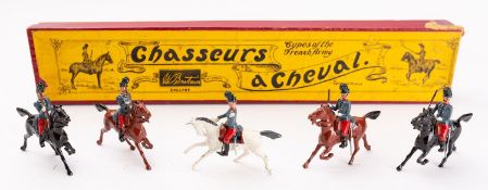 Britains toy soldiers, set 139, Chasseurs à cheval: Types of the French Army, 5 mounted figures,