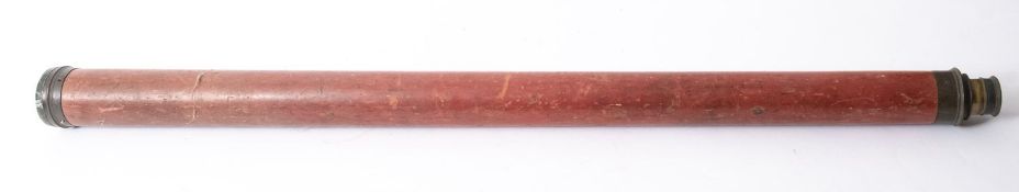 A 19th century single draw mahogany and brass telescope, maker Dollond, London,