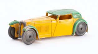 [Dinky Toys] Hornby Series 22 Modelled Miniatures, 22b Sports Coupé, 1933-35, yellow body,