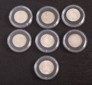 Higher grade sixpences, 1911,1912,1913,1914,1916,1917,1918.