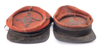 Two French Kepi, probably Second Empire, one made by Moussett,