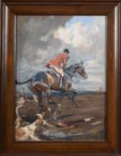 Lionel Edwards (British, 1876-1966) A hunting scene Gouache 28.5 x 20.
