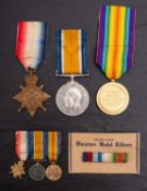 A WWI pair to S-7132 Pte. J. P. Digman AOC, together with a War Medal to Albert J.